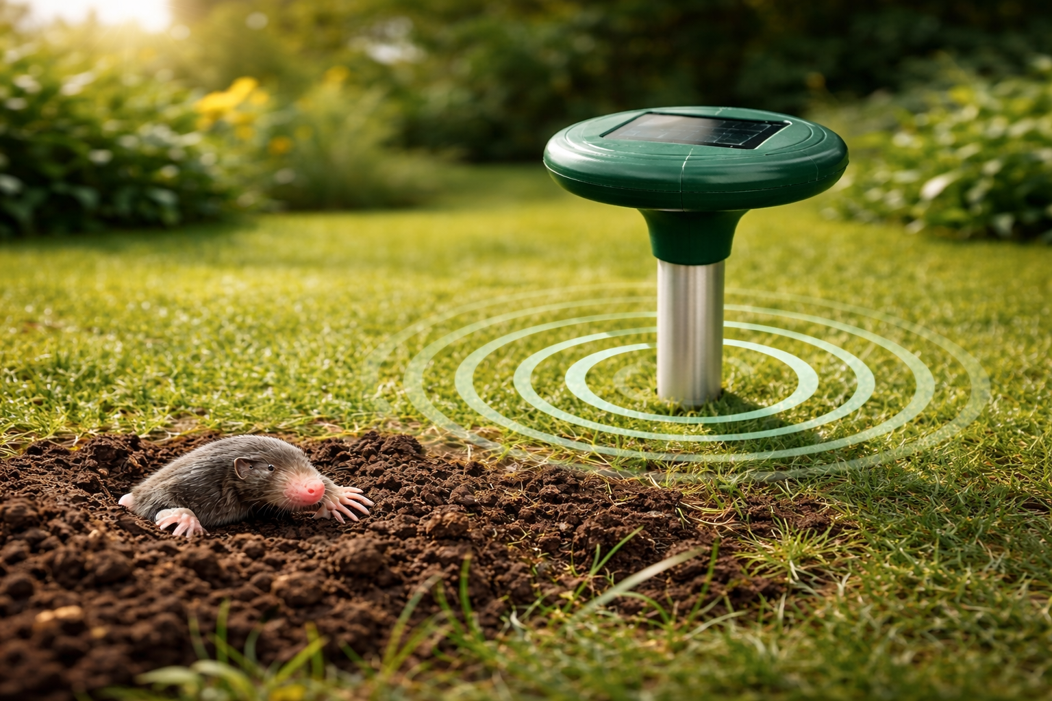 Solution écologique répulseur ultrasonique taupe