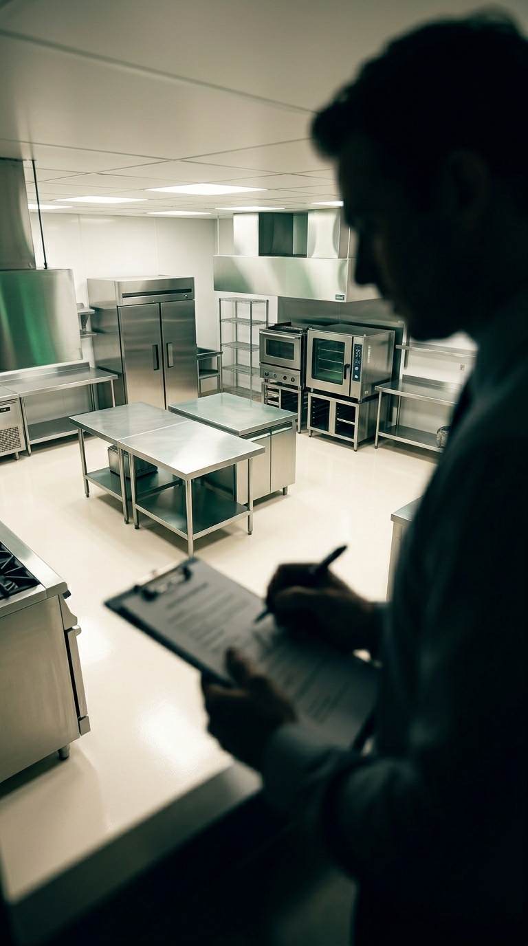 FAVV-inspectie professionele keuken